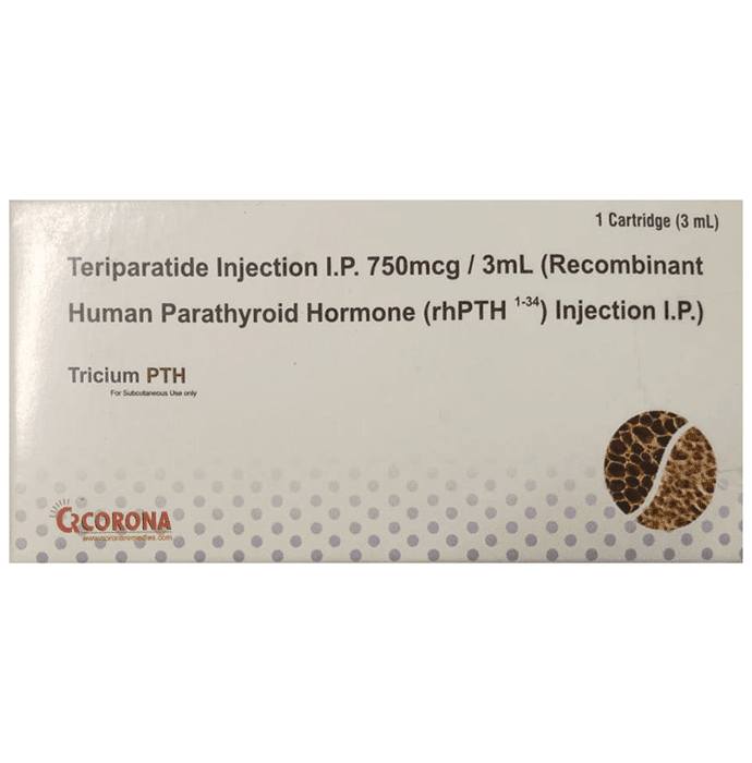Tricium PTH Injection – Teriparatide (750mcg) by Corona Remedies Pvt Ltd — photo 1 of 2