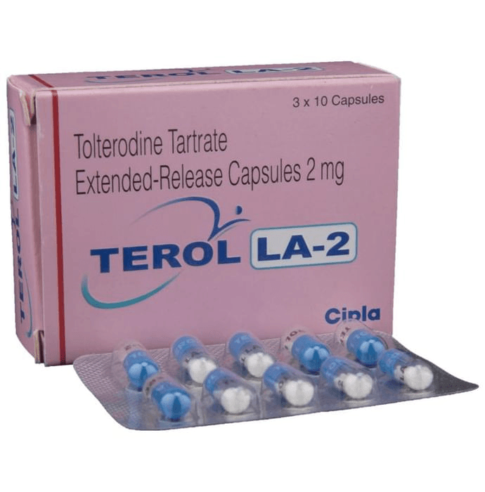 Terol LA 2 Capsule ER – Tolterodine (2mg) 2 mg by Cipla Ltd — photo 1 of 6