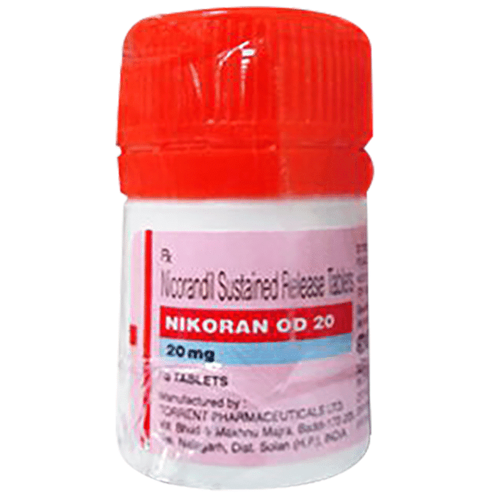 Nikoran OD 20 Tablet – Nicorandil (20mg) 20 mg by Torrent Pharmaceuticals Ltd