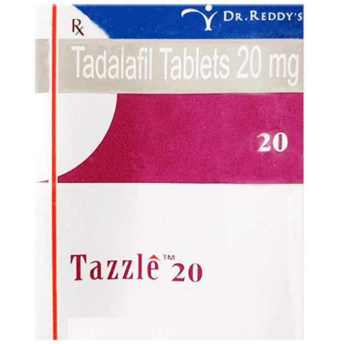 Tazzle 20 Tablet – Tadalafil (20mg) 20 mg by Dr Reddy's Laboratories Ltd
