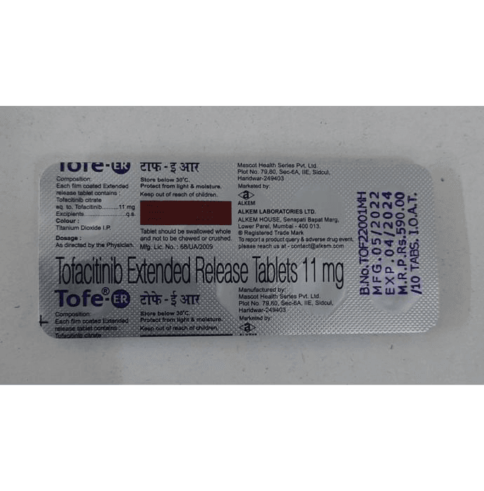 Tofe-ER Tablet – Tofacitinib (11mg) by Alkem Laboratories Ltd — photo 1 of 6