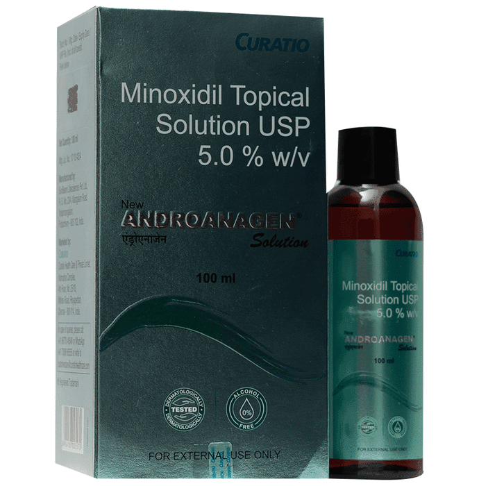 New Androanagen Solution – Minoxidil (5% w/w) by Curatio Healthcare India Pvt Ltd — photo 1 of 2
