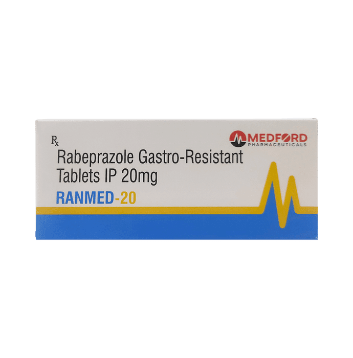 Ranmed 20 Tablet – Rabeprazole (20mg) 20 mg by Medford Pharmaceuticals — photo 1 of 4