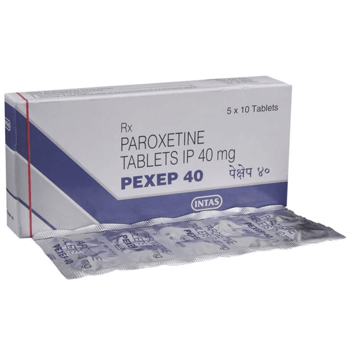 Pexep 40 Tablet – Paroxetine (40mg) 40 mg by Intas Pharmaceuticals Ltd — photo 1 of 6