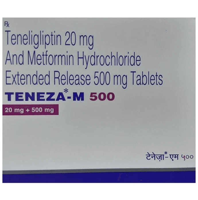 Teneza-M 500 Tablet ER – Metformin (500mg) 500 mg by Torrent Pharmaceuticals Ltd — photo 1 of 5