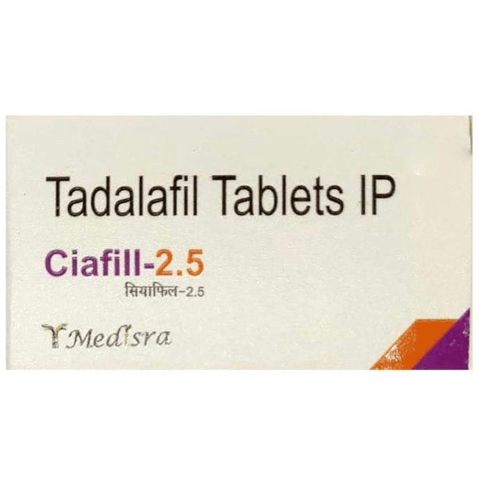 Ciafill 2.5 Tablet – Tadalafil (2.5mg) 2.5 mg by Medisra Pharma Pvt Ltd