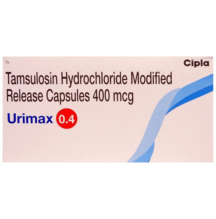 Urimax 0.4 Capsule MR – Tamsulosin (400mcg) 0.4 mg by Cipla Ltd — photo 1 of 3