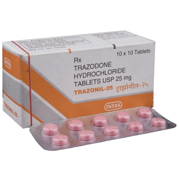 Trazonil 25 Tablet – Trazodone (25mg) 25 mg by Intas Pharmaceuticals Ltd — photo 1 of 6