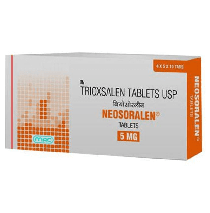 Neosoralen 5mg Tablet – Trioxasalen (5mg) 5 mg by Mac Laboratories Ltd