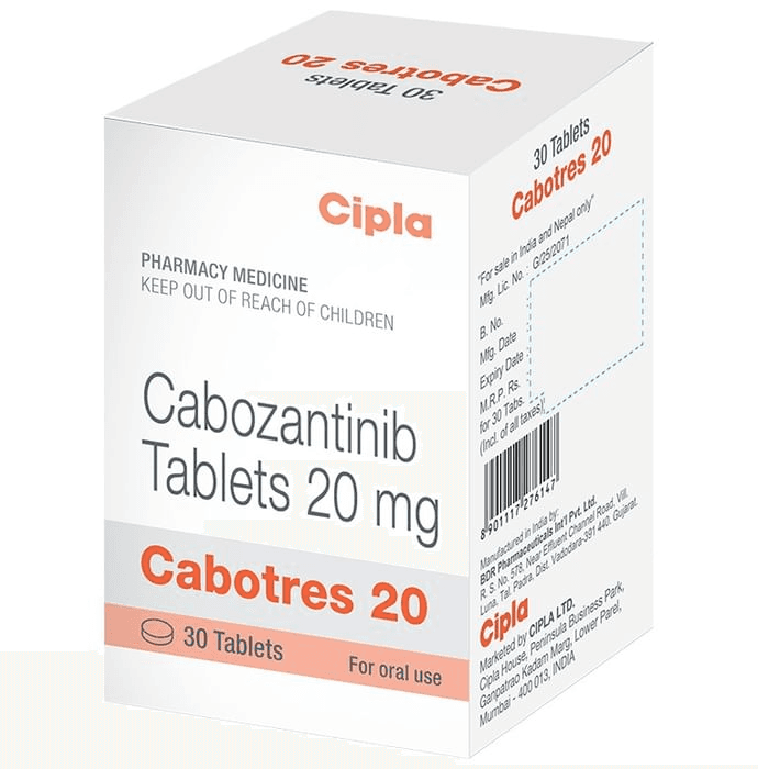 Cabotres 20 Tablet – Cabozantinib (20mg) 20 mg by Cipla Ltd