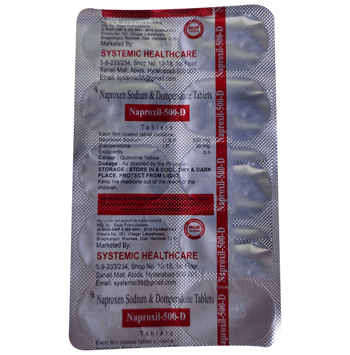 Naproxil 500 D Tablet – Naproxen (500mg) 500 mg by Systemic Healthcare — photo 1 of 2