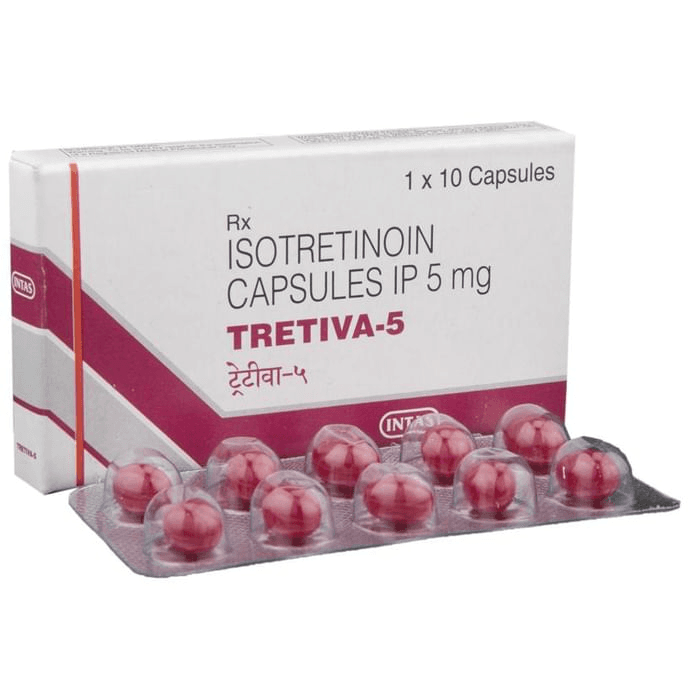 Tretiva 5 Capsule – Isotretinoin (5mg) 5 mg by Intas Pharmaceuticals Ltd — photo 1 of 6
