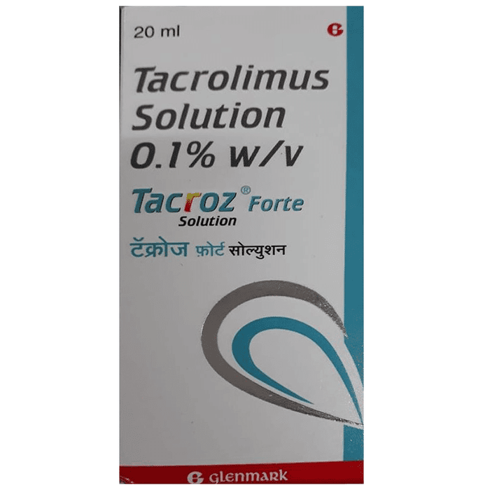 Tacroz Forte Solution – Tacrolimus (0.1% w/v) by Glenmark Pharmaceuticals Ltd — photo 1 of 3