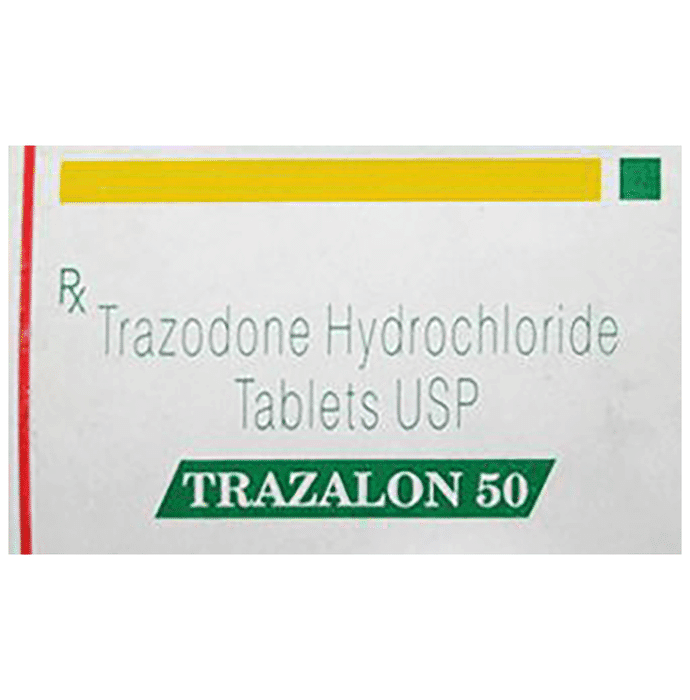 Trazalon 50 Tablet – Trazodone (50mg) 50 mg by Sun Pharmaceutical Industries Ltd — photo 1 of 4