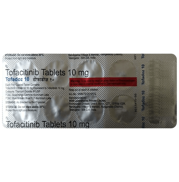 Tofadoz 10 Tablet – Tofacitinib (10mg) 10 mg by MSN Laboratories — photo 1 of 2