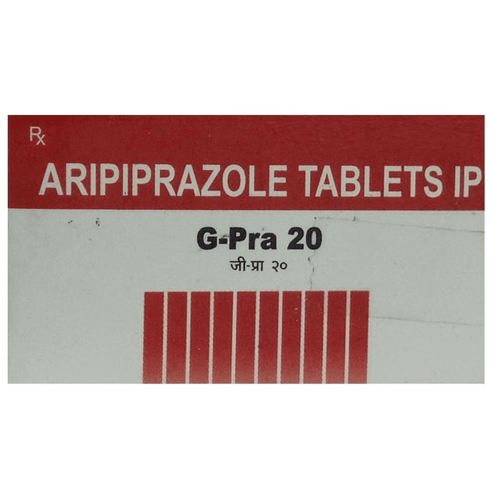 G-Pra 20 Tablet – Aripiprazole (20mg) 20 mg by Gamete Pharma Pvt Ltd — photo 1 of 2
