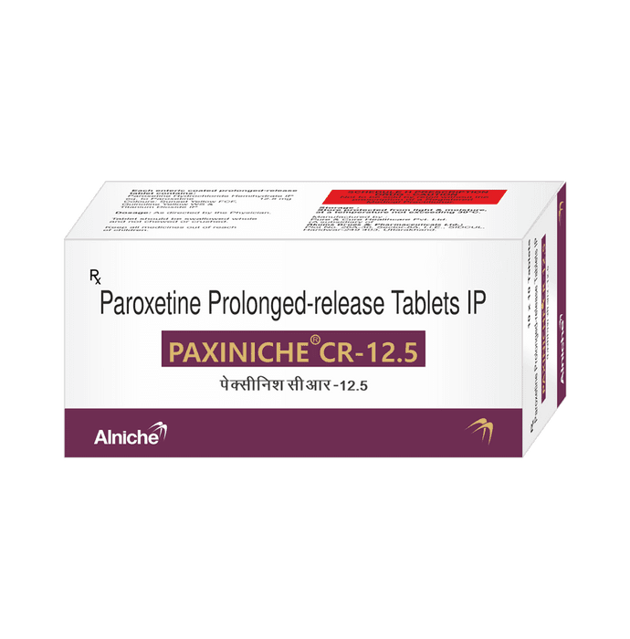 Paxiniche CR 12.5 Tablet – Paroxetine (12.5mg) 12.5 mg by Alniche Life Sciences Pvt Ltd
