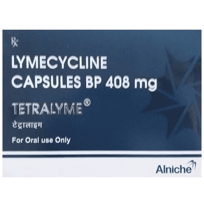 Tetralyme 408mg Capsule – Lymecycline (408mg) 408 mg by Alniche Life Sciences Pvt Ltd — photo 1 of 2