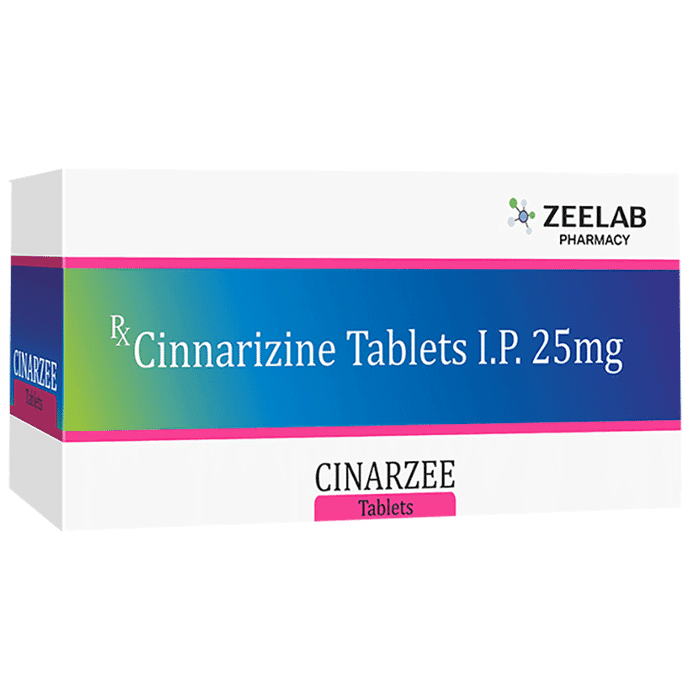 Cinarzee Tablet – Cinnarizine (25mg) by Zeelab Pharmacy Pvt Ltd