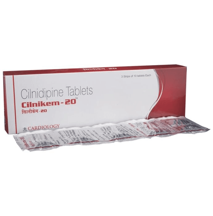 Cilnikem 20 Tablet – Cilnidipine (20mg) 20 mg by Alkem Laboratories Ltd — photo 1 of 5