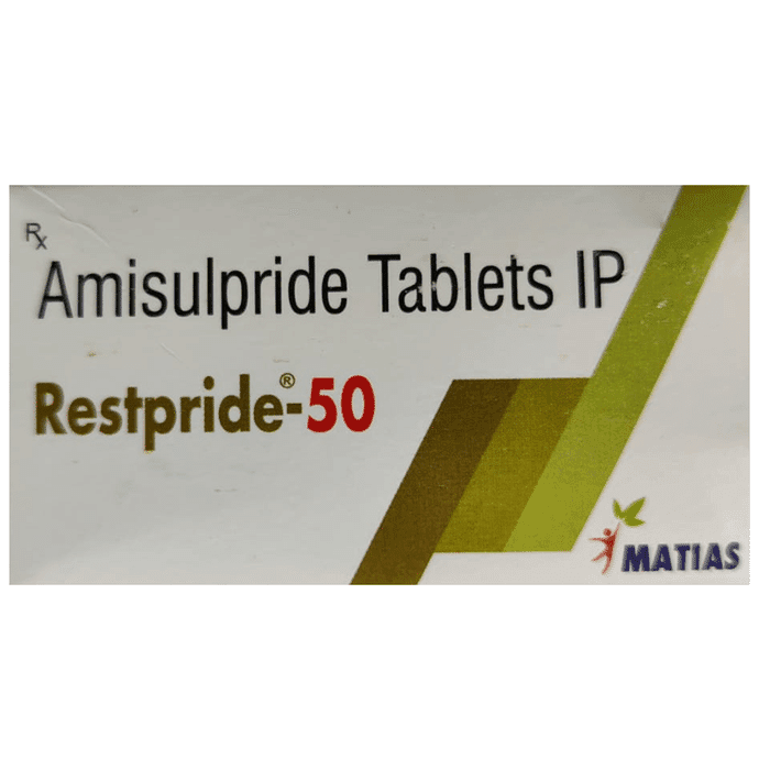 Restpride 50 Tablet – Amisulpride (50mg) 50 mg by Matias Healthcare Pvt Ltd — photo 1 of 2