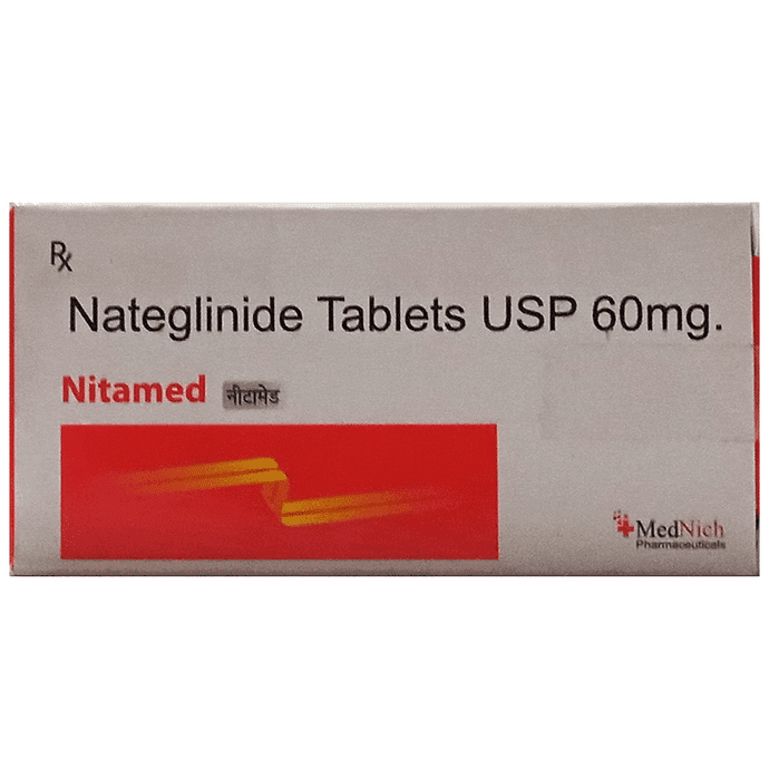 Nitamed Tablet – Nateglinide (60mg) by Mednich Pharmaceuticals — photo 1 of 3