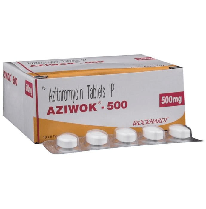 Aziwok 500 Tablet – Azithromycin (500mg) 500 mg by Dr Reddy's Laboratories Ltd — photo 1 of 6