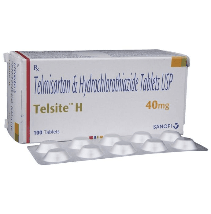 Telsite H 40mg Tablet – Telmisartan (40mg) 40 mg by Emcure Pharmaceuticals Ltd — photo 1 of 5