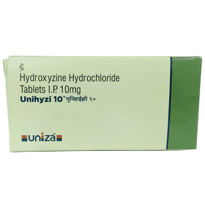 Unihyzi 10 Tablet – Hydroxyzine (10mg) 10 mg by Uniza Healthcare LLP — photo 1 of 4