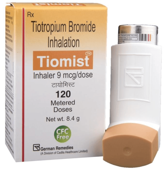 Tiomist CFC Free 9mcg Inhaler – Tiotropium (9mcg) 9 mcg by Zydus Cadila — photo 1 of 5