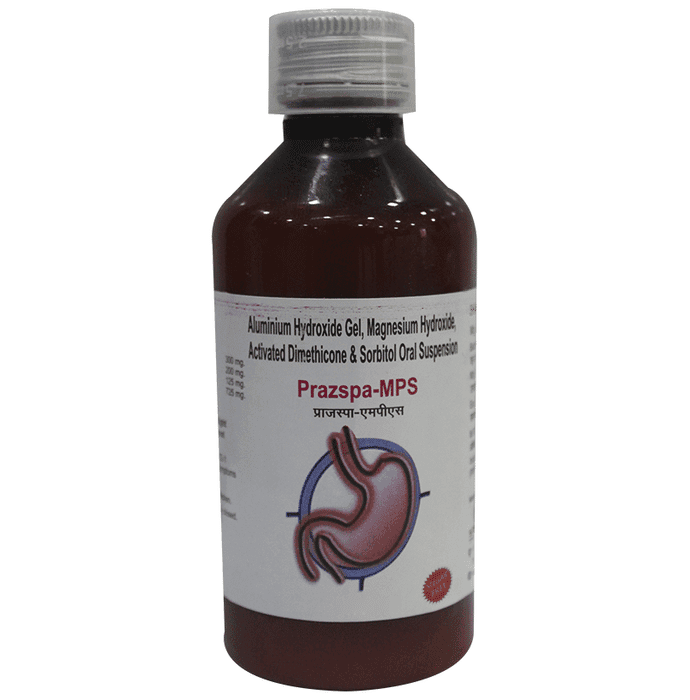 Prazspa-MPS Oral Suspension Sugar Free – e2b54c5d-e74e-4d11-a12d-408019f96479 by Spansa Pharmaceuticals Pvt. Ltd. — photo 1 of 3