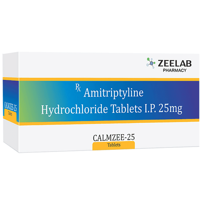 Calmzee 25 Tablet – Amitriptyline (25mg) 25 mg by Zeelab Pharmacy Pvt Ltd
