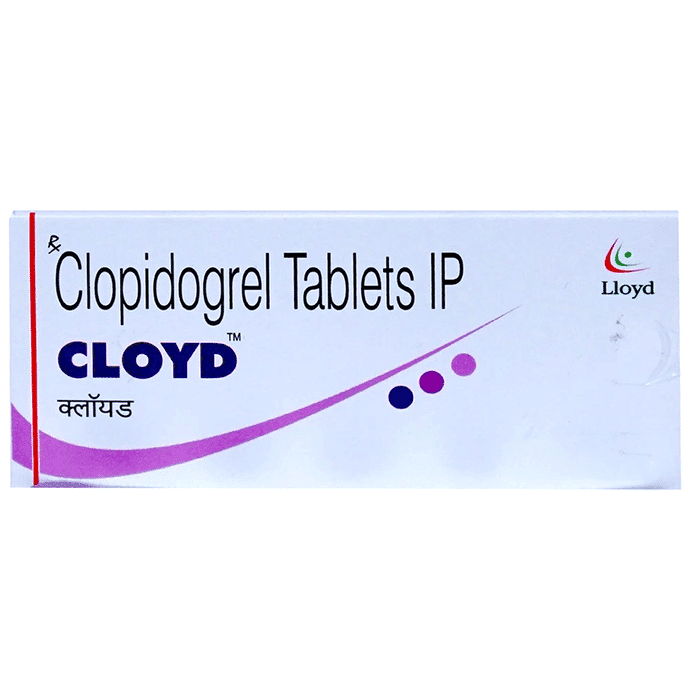 Cloyd 75mg Tablet – Clopidogrel (75mg) 75 mg by Lloyd Healthcare Pvt Ltd — photo 1 of 3