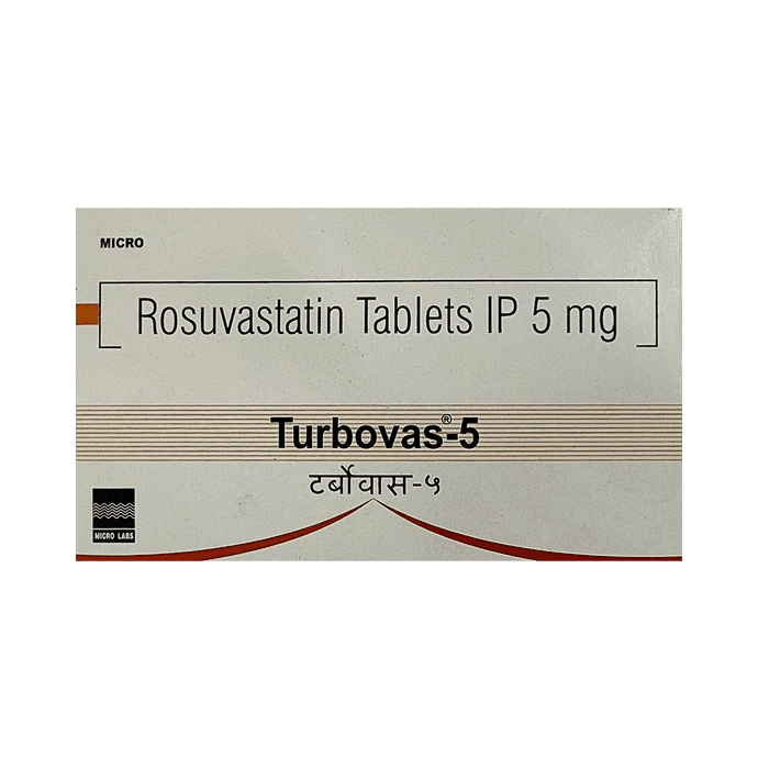 Turbovas 5 Tablet – Rosuvastatin (5mg) 5 mg by Micro Labs Ltd — photo 1 of 4