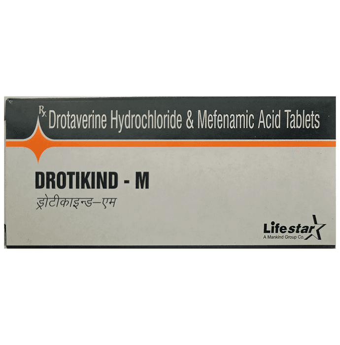 Drotikind-M Tablet – Drotaverine (80mg) by Mankind Pharma Ltd — photo 1 of 2