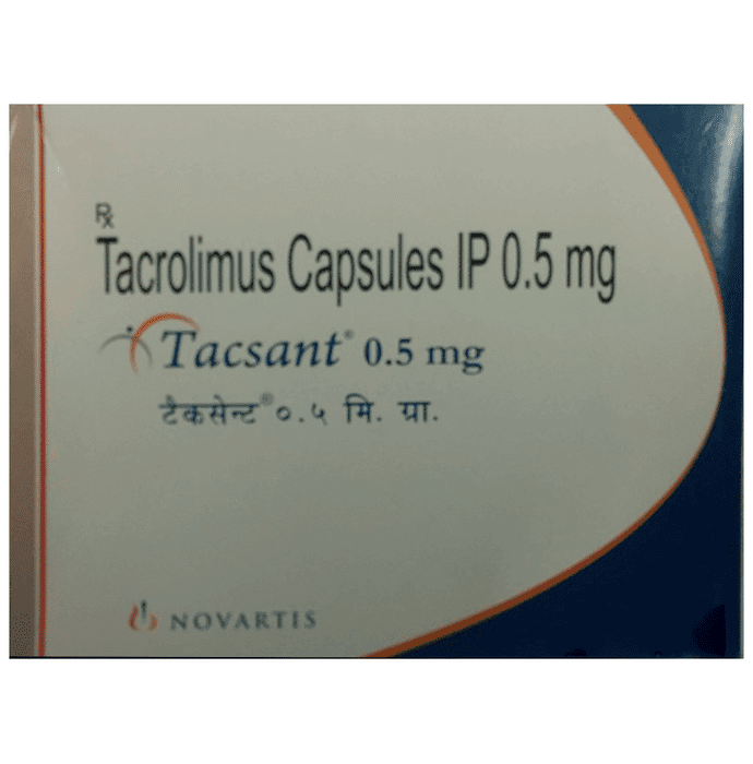 Tacsant 0.5mg Capsule – Tacrolimus (0.5mg) 0.5 mg by Novartis India Ltd — photo 1 of 2