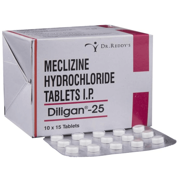 Diligan 25 Tablet – Meclizine (25mg) 25 mg by Dr Reddy's Laboratories Ltd — photo 1 of 5