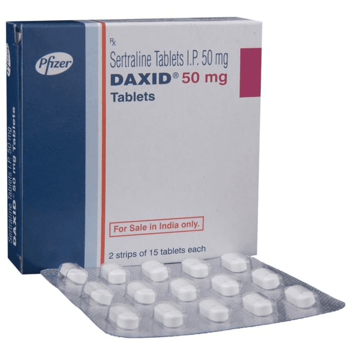 Daxid 50mg Tablet – Sertraline (50mg) 50 mg by Mylan Pharmaceuticals Pvt Ltd - A Viatris Company — photo 1 of 6