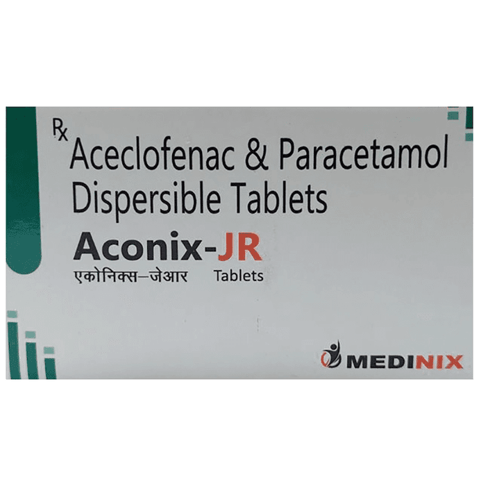 Aconix-JR Tablet DT – Aceclofenac (50mg) by Medinix Pharmaceutical Pvt Ltd — photo 1 of 3