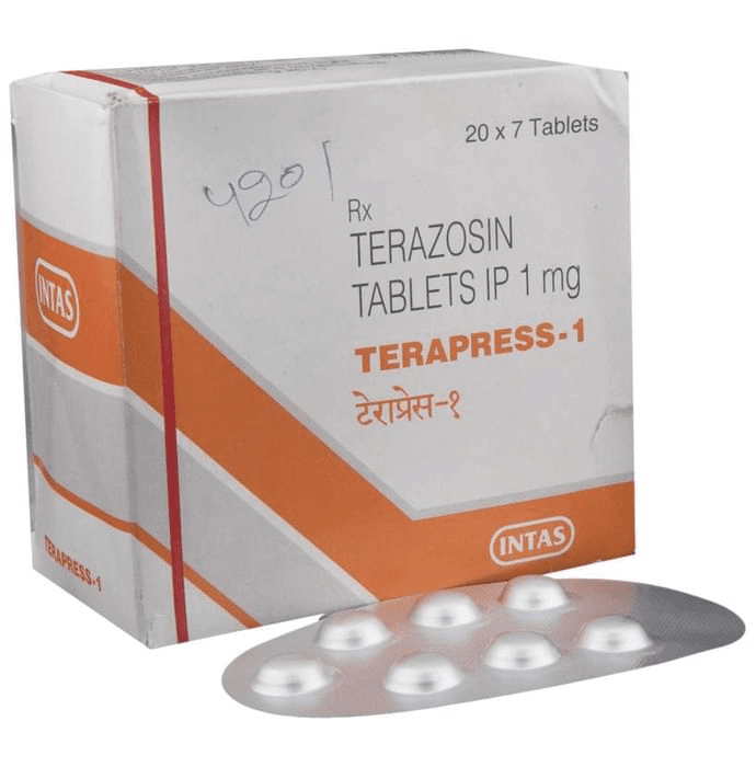 Terapress 1 Tablet – Terazosin (1mg) 1 mg by Intas Pharmaceuticals Ltd — photo 1 of 6