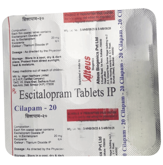 Cilapam 20 Tablet