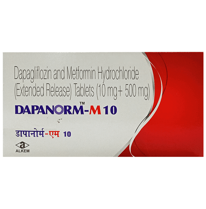 Dapanorm-M 10 Tablet ER – Dapagliflozin (10mg) 10 mg by Alkem Laboratories Ltd — photo 1 of 3