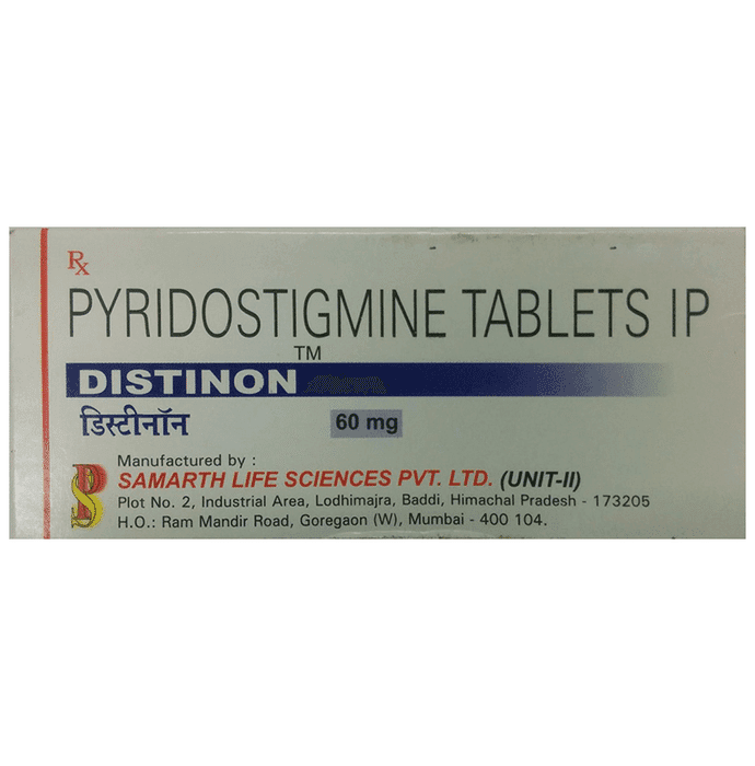 Distinon Tablet – Pyridostigmine (60mg) by Samarth Life Sciences Pvt Ltd — photo 1 of 3