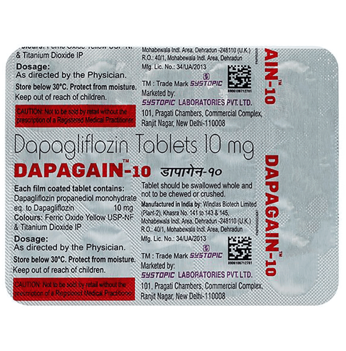 Dapagain 10mg Tablet