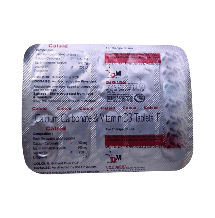 Calsid Tablet – 361fa59b-11fd-4fd0-bc04-8f4535f15aa2 by DM Pharma — photo 1 of 2