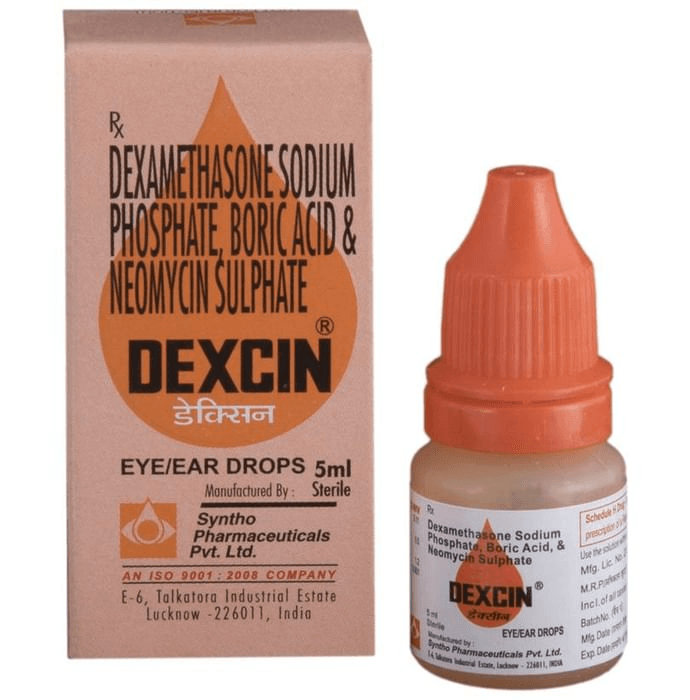 Dexcin Eye/Ear Drops – 9bac44fd-d6a3-402f-aa81-4dd98108e3bd by Syntho Pharmaceuticals Pvt Ltd — photo 1 of 5