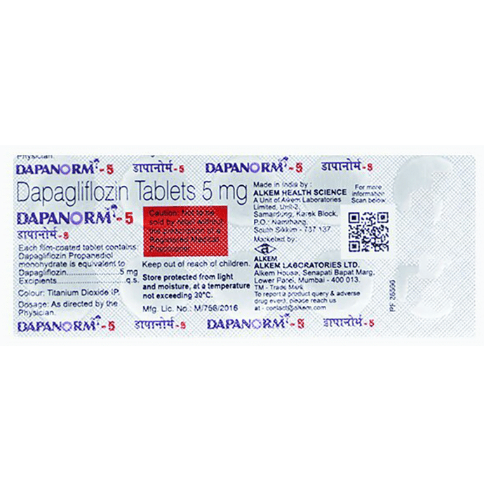 Dapanorm 5mg Tablet – 0ab4ffb7-1a44-4f7d-8ae8-319bc140645a by Alkem Laboratories Ltd — photo 1 of 2