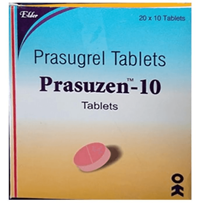 Prasuzen 10 Tablet – Prasugrel (10mg) 10 mg by Elder Pharmaceuticals Ltd