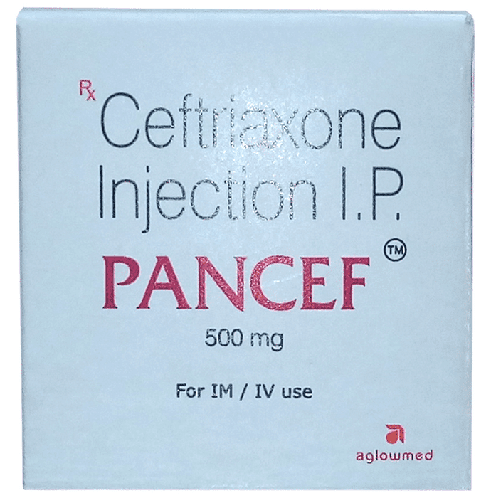 Pancef 500mg Injection – Ceftriaxone (500mg) 500 mg by Aglowmed Limited — photo 1 of 2