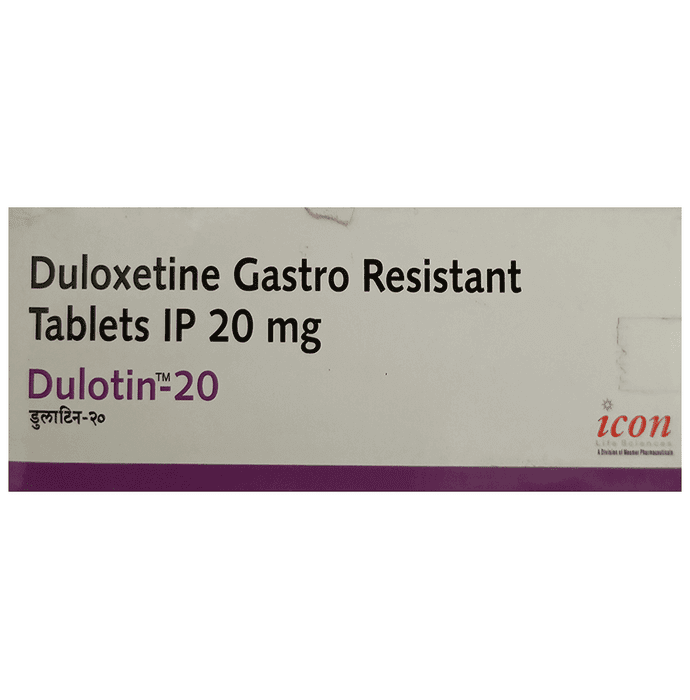 Dulotin 20mg Tablet – Duloxetine (20mg) 20 mg by Icon Life Sciences — photo 1 of 5